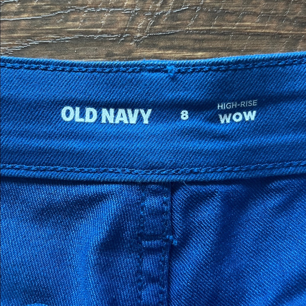 Old Navy Vibrant Blue Jean Shorts - Picture 2 of 5